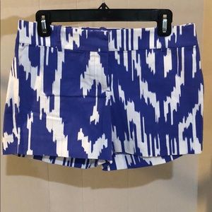 J-Crew purple and white shorts